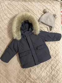 Куртка Zara, курточка 86 р., шапка H&M