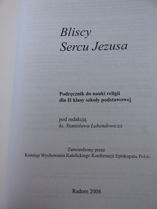 Podręcznik do religii dla II klasy Bliscy sercu Jezusa