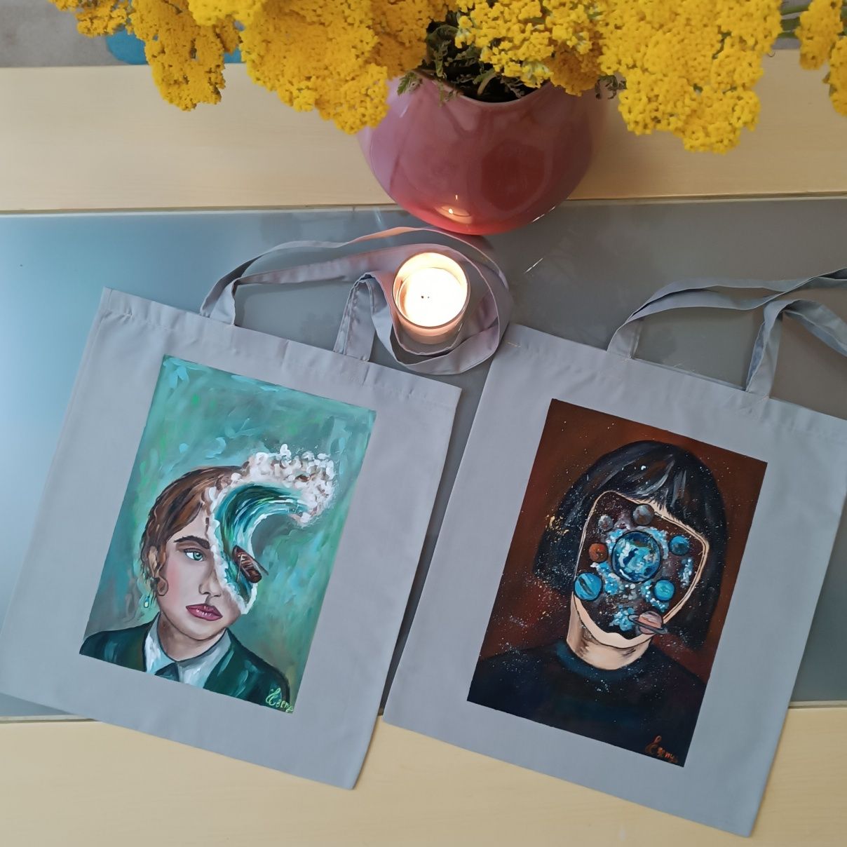 Tote Bag Pintado à mão