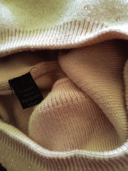 Czapka pudrowy róż + szalik z polaru