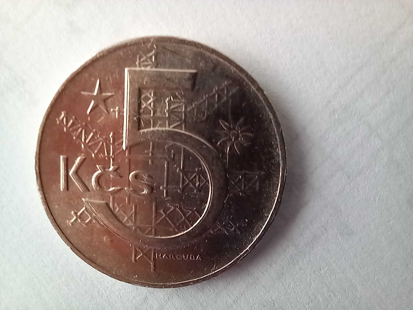 Moneta Czechosłowacja - 5 koron 1973 /2/