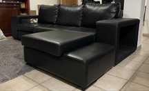 Sofa em pele chaise long