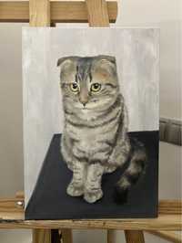 Картина, портрет котиків на замовлення