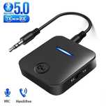 Transmiter i Reciver Bluetooth 5.0 - 250 mAh - Adapter 2in1 Jack + RCA