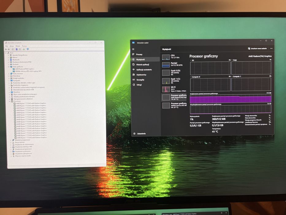 Asus TUF15 Ryzen 7 RTX 4060 1Tb Na Gwarancji