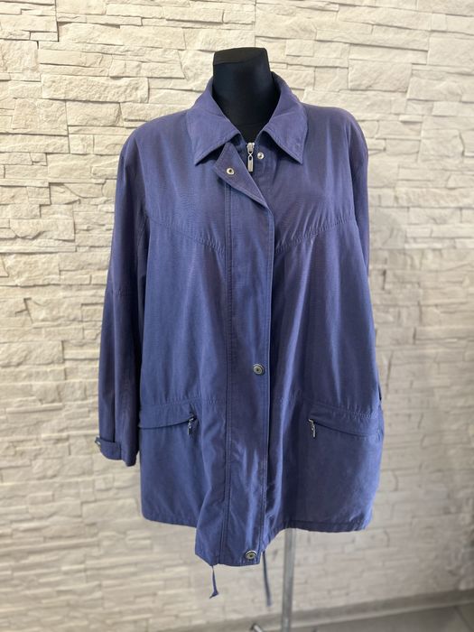 Granatowo-fioletowa kurtka jesienna wiosenna damska plus size rozmiar