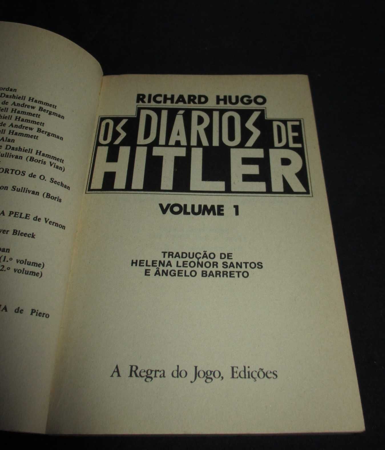 Livro Os Diários de Hitler Richard Hugo 2 Volumes Completo