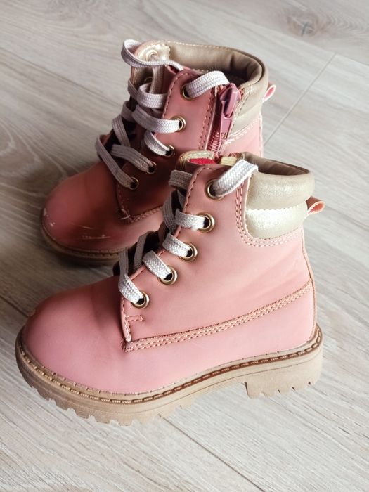 Buty trekkingowe trzewiki dziecięce różowe 24