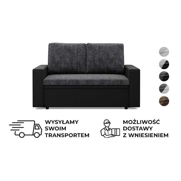 Sofa 2-osobowa z Funkcją Spania Rozkładana Pojemnik Funkcjonalna Luna