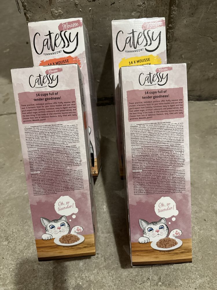 Karma mokra dla kota Catessy mousse / mus 28 x 90g