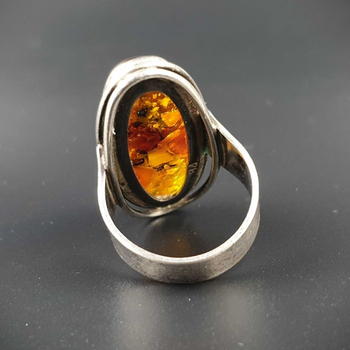 Stary srebrny pierścionek Fischland jak Orno Warmet Rytosztuka Imago