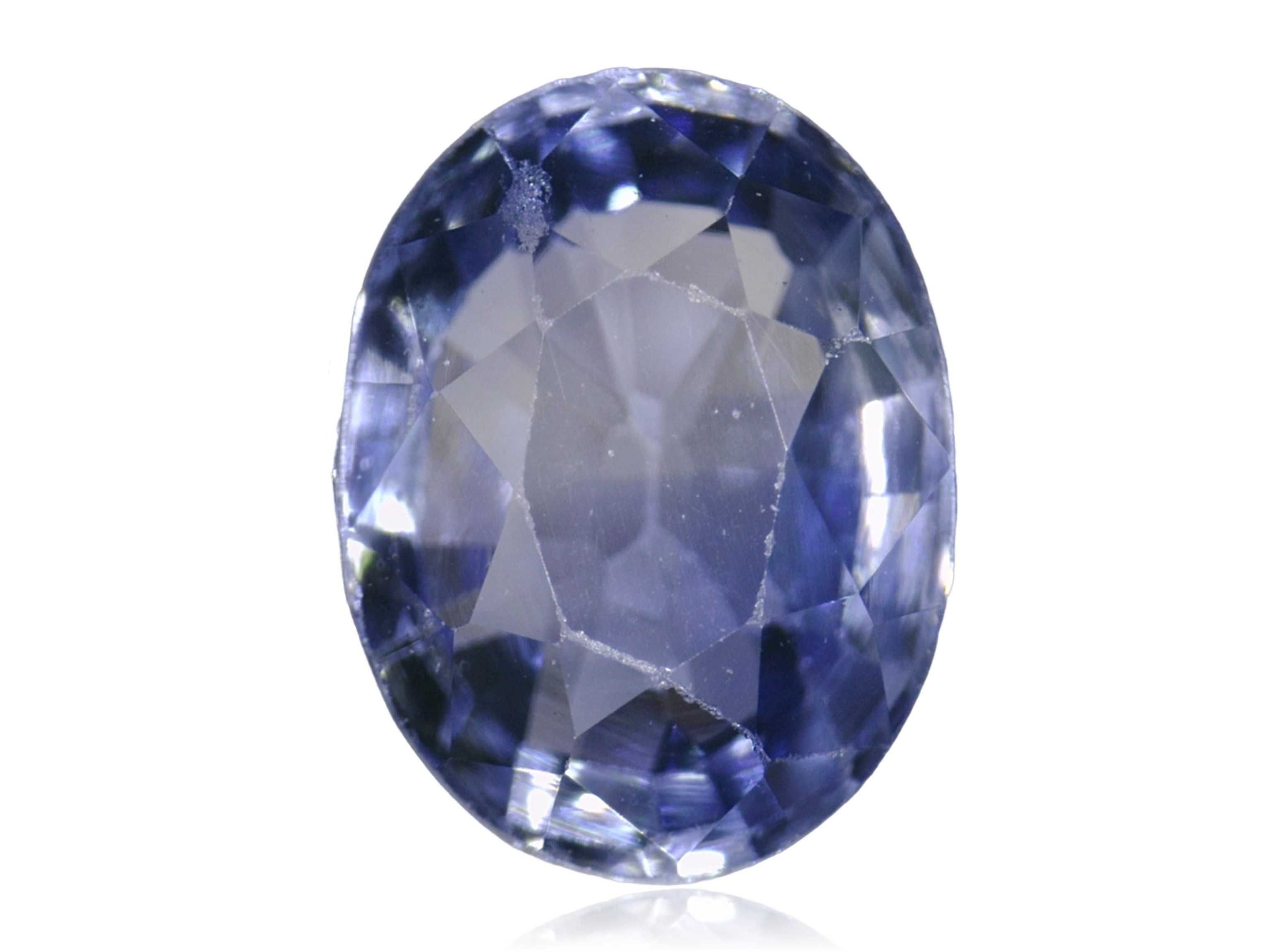 Szafir 0.24ct Bi-Color Niebieski Owal