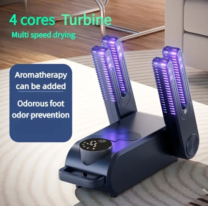 Secador de Sapatos Portátil com Temporizador - Rápido