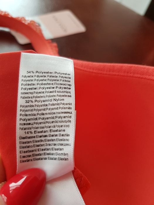 Piękny koralowy biustonosz Rosa Faia kolor koralowy, rozmiar 80D