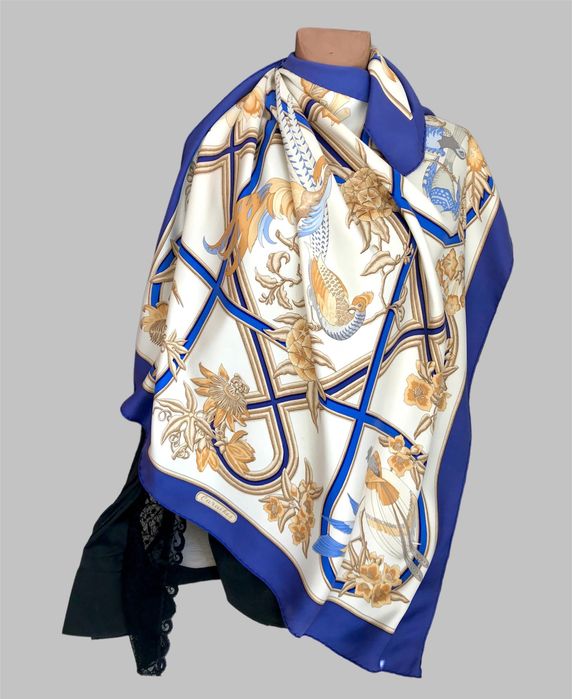HERMES PARIS CARAIBES люксовый шелковый платок оригинал