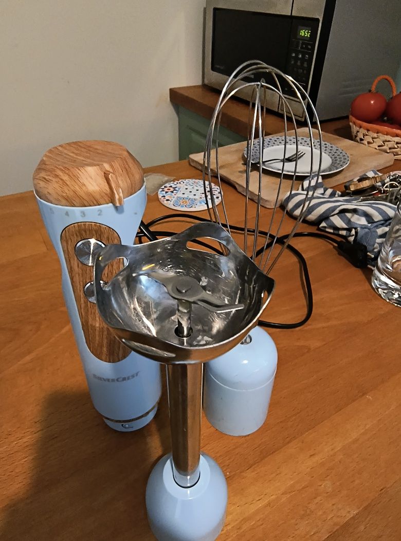 Blender ręczny Silvercrest 3w1 – pastelowy błękit