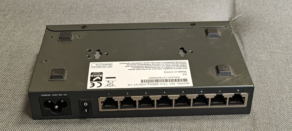 Switch sieciowy Ethernet 10/100/1000 1G desktop metal