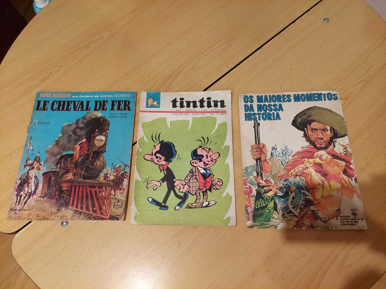 BD (Tintin) + Le Cheval de Fer (BD em Francês)