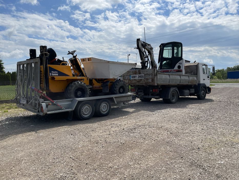 Wypożyczalnia/wynajem maszyn(koparka,wozidlo,walec)uslugi ziemne