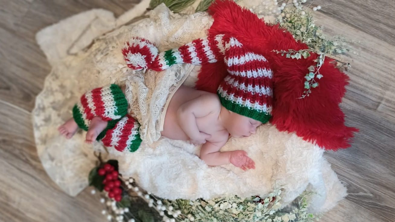 Czapka skrzata elfa mikołajka sesja zdjęciowa świąteczna