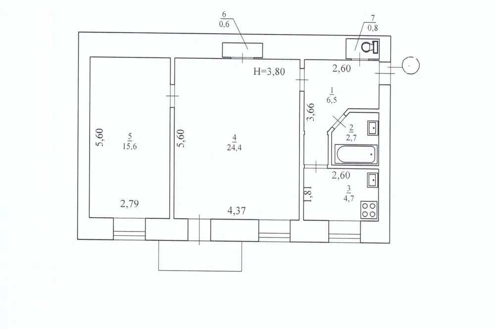2К 56м Відмінна квартира в центрі міста. ТЕРМІНОВО