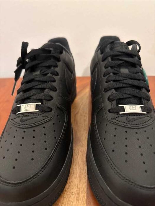 Buty meskie Mokasyny Nike_Air_Force_1_Low_Supreme_black_ R.45