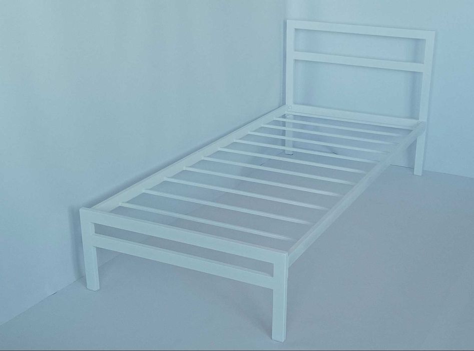 Металеве біле ліжко Глорія міцне надійне . Кровать усиленная белый