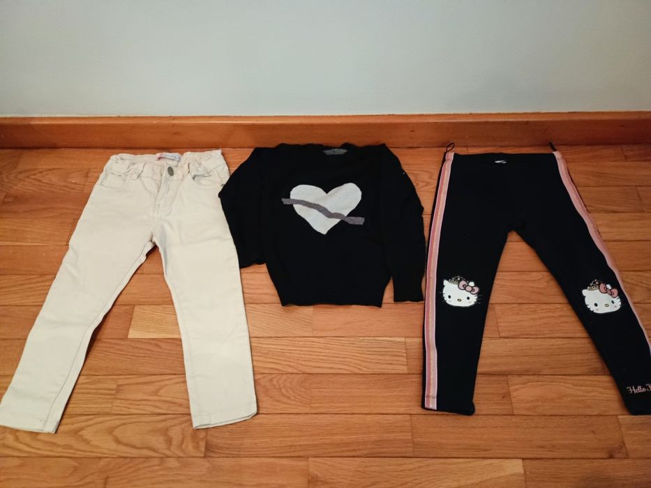 Lote de 8 peças de roupa menina 2-3 anos de inverno