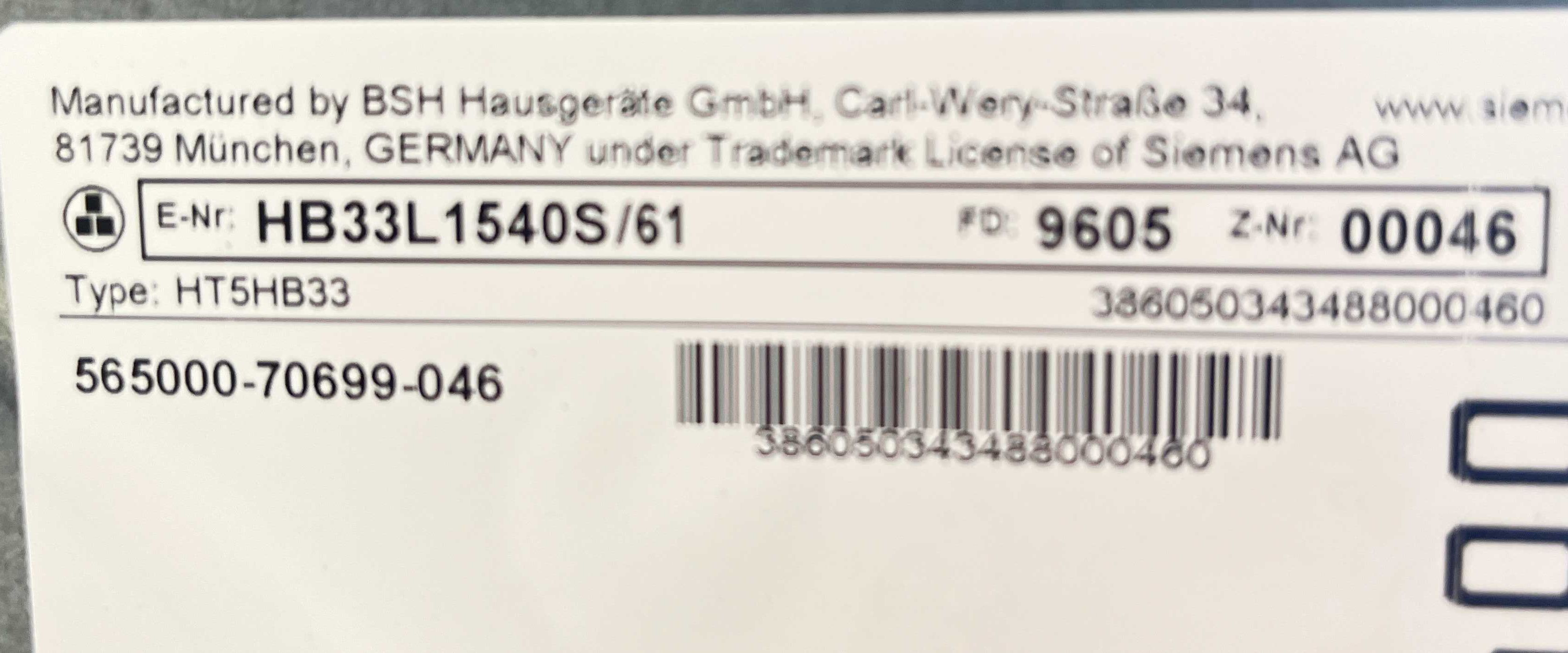 2017рік Духовка Siemens НВ33L1540S духовой шкаф Made In Germany