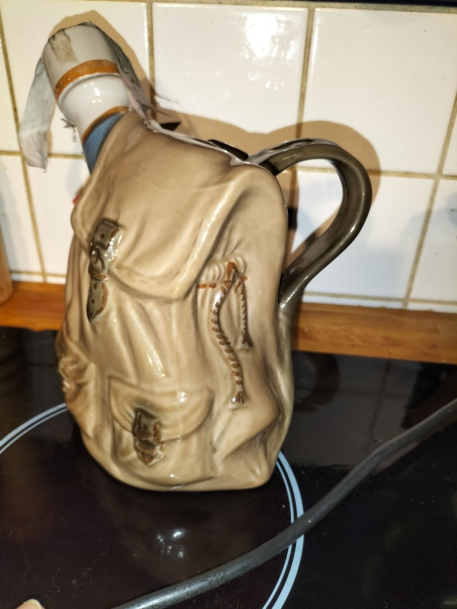 Karafka retro plecak, Połońska ceramika artystyczna