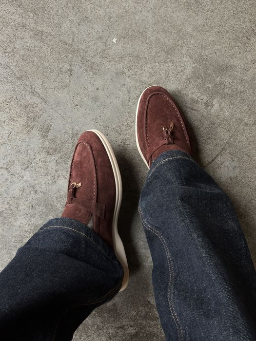 Трендові зручні лофери Loro Piana Lady Summer Walk Chocolate