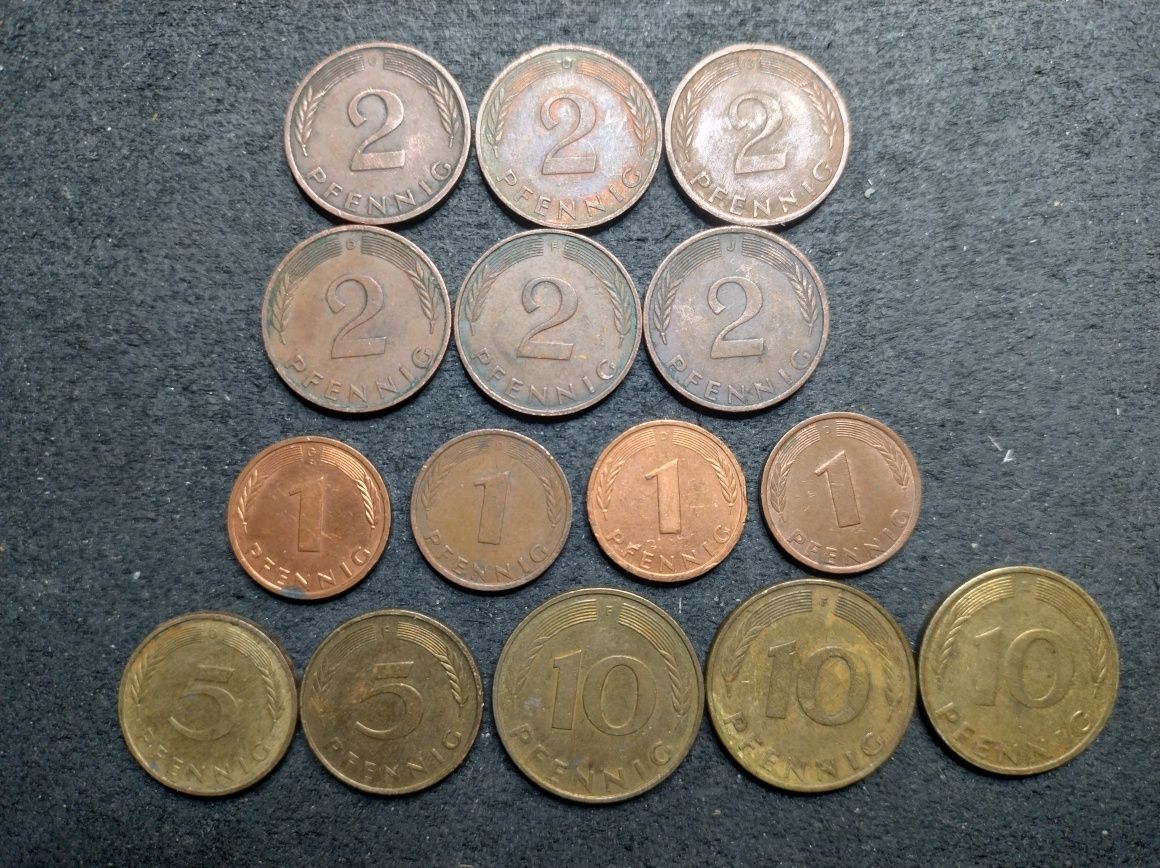 Niemcy RFN zestaw 15 monet