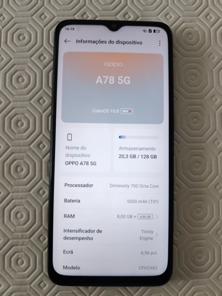 Telemóvel OPPO A78 5G