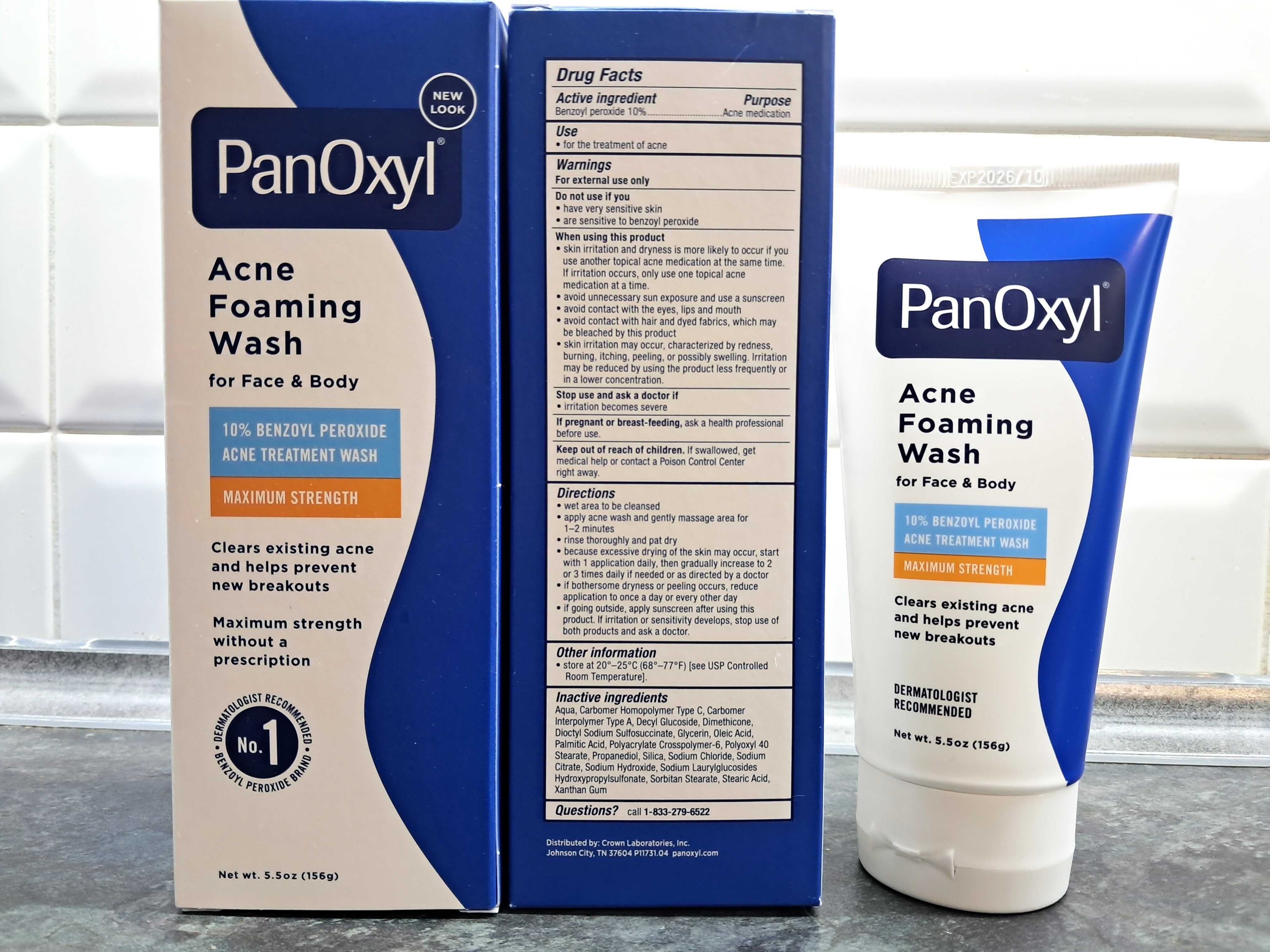 PanOxyl, Acne Foaming Wash, For Face & Body (156г), от акне, от прыщей