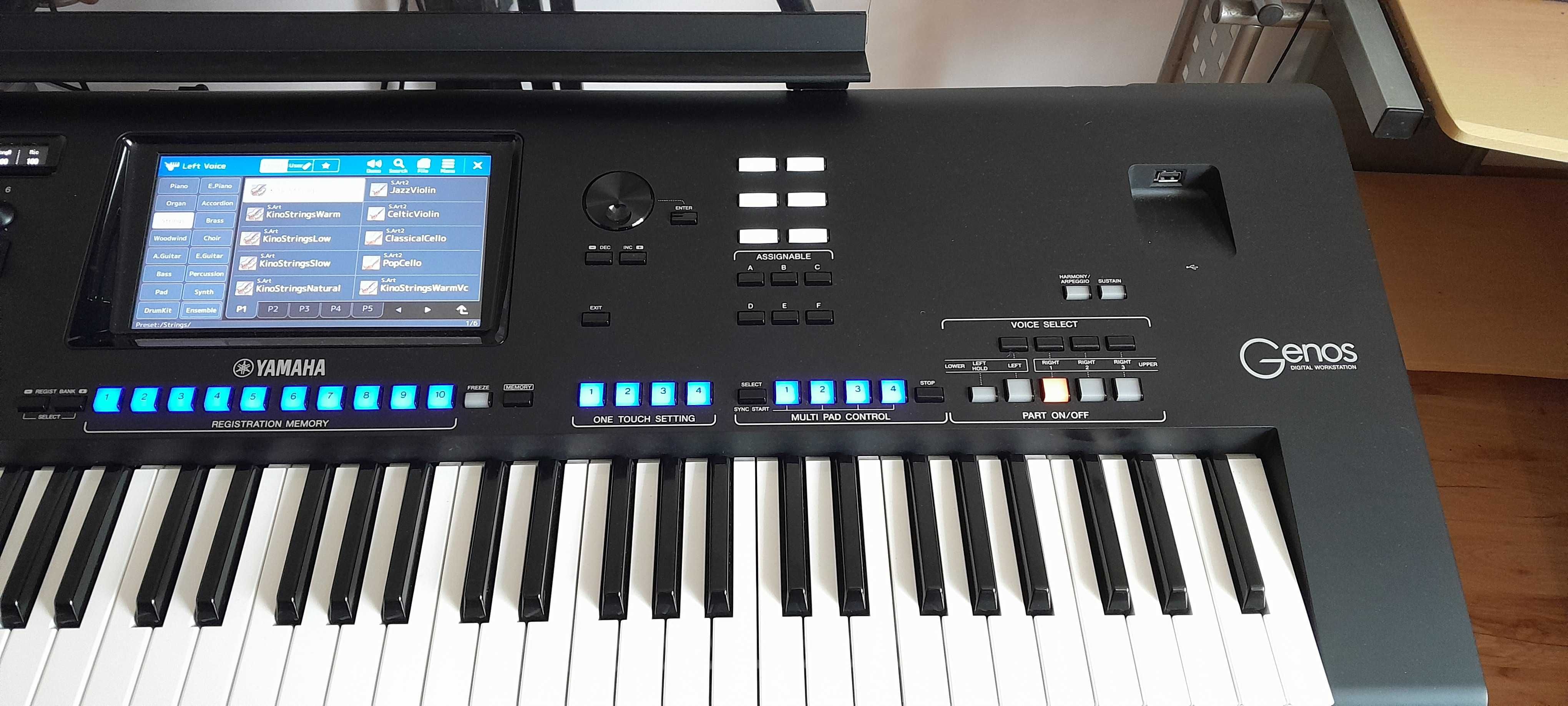 Yamaha Genos + Stojak LS7 (srebrny) + Style, MIDI, Expansion! Ideał!