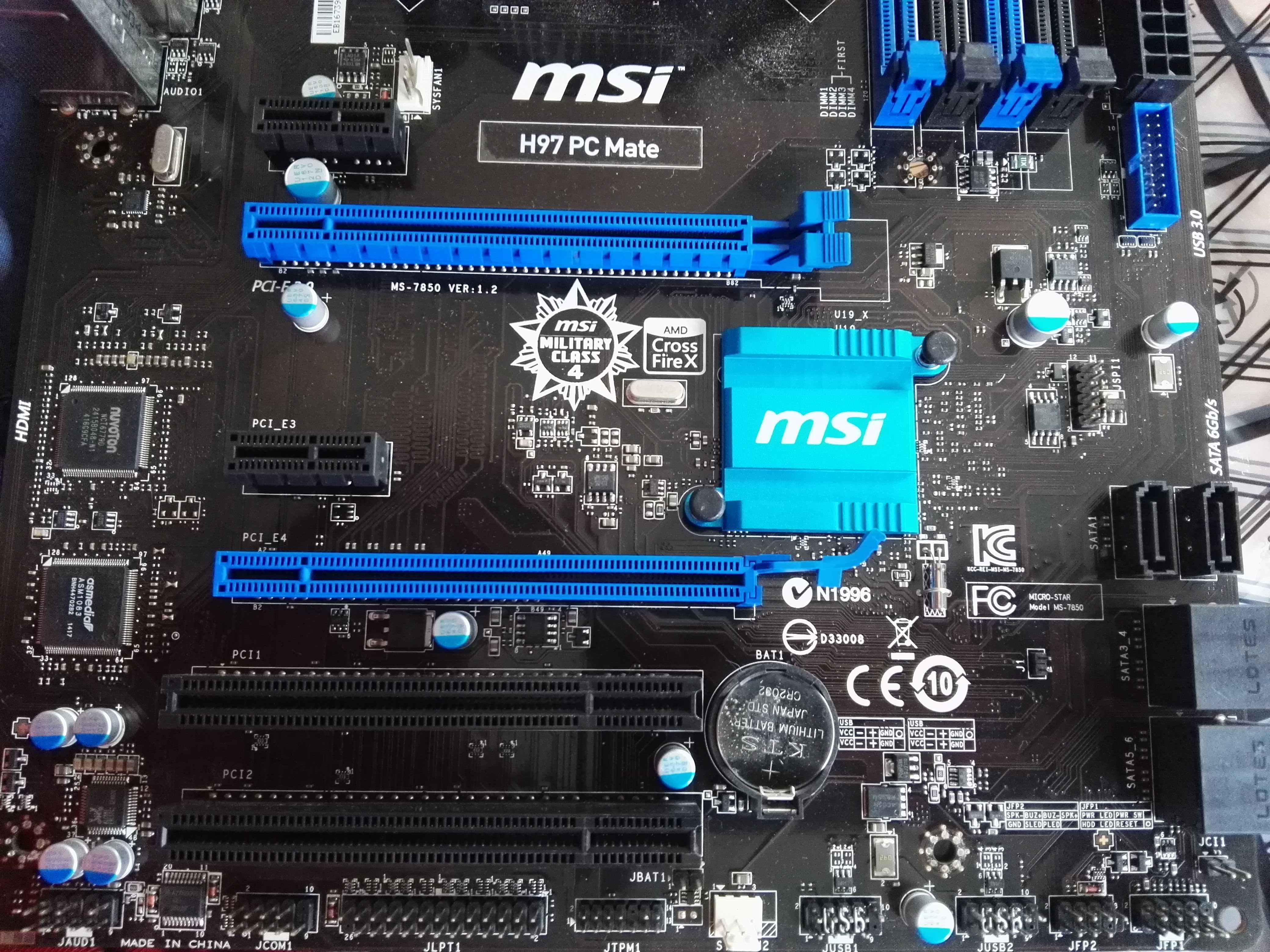 Płyta główna MSI H97M-H97 z procesorem Intel Core i3-4330 3,5ghz