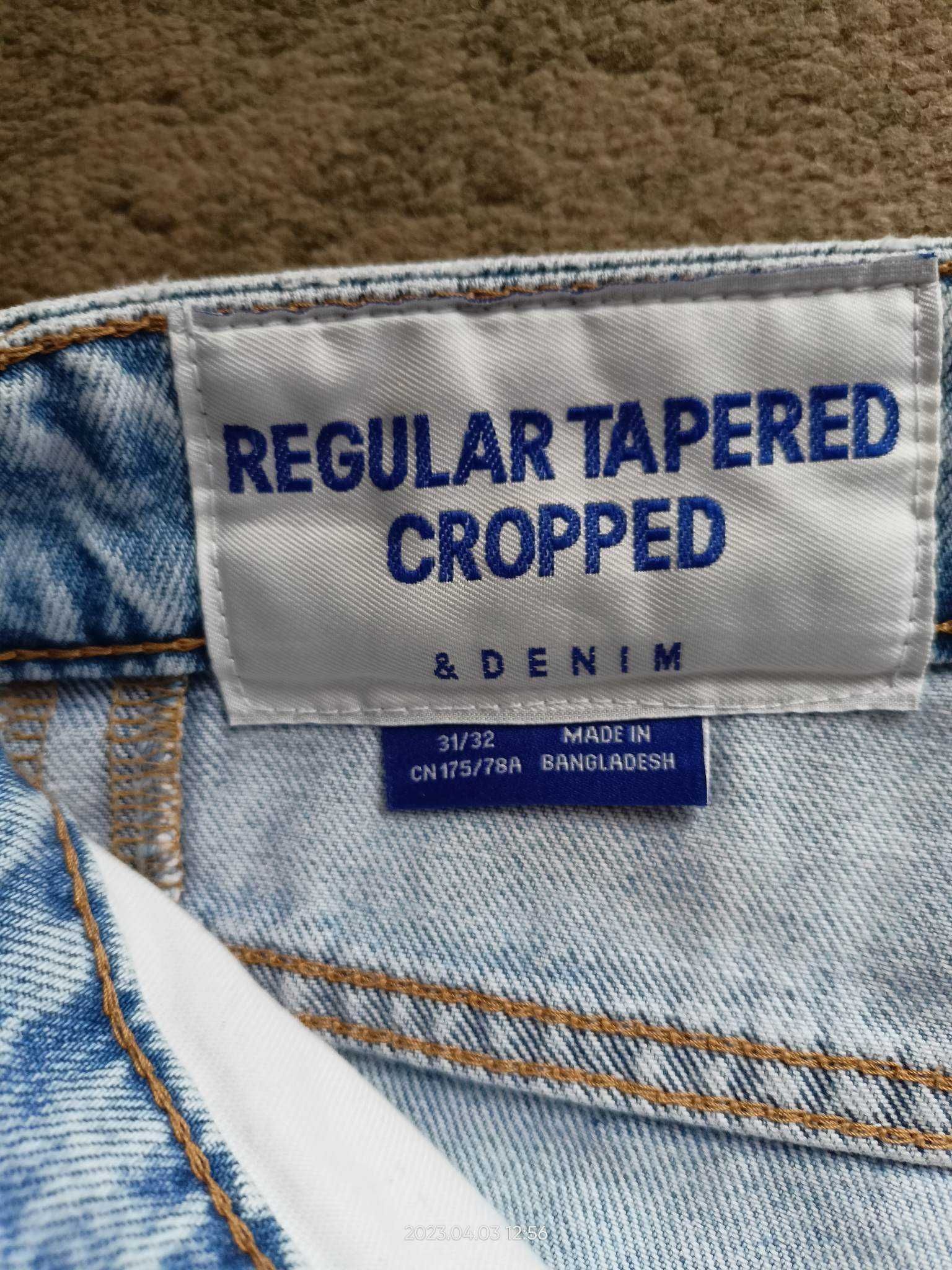 Spodnie H&M Regular Tapered Cropped