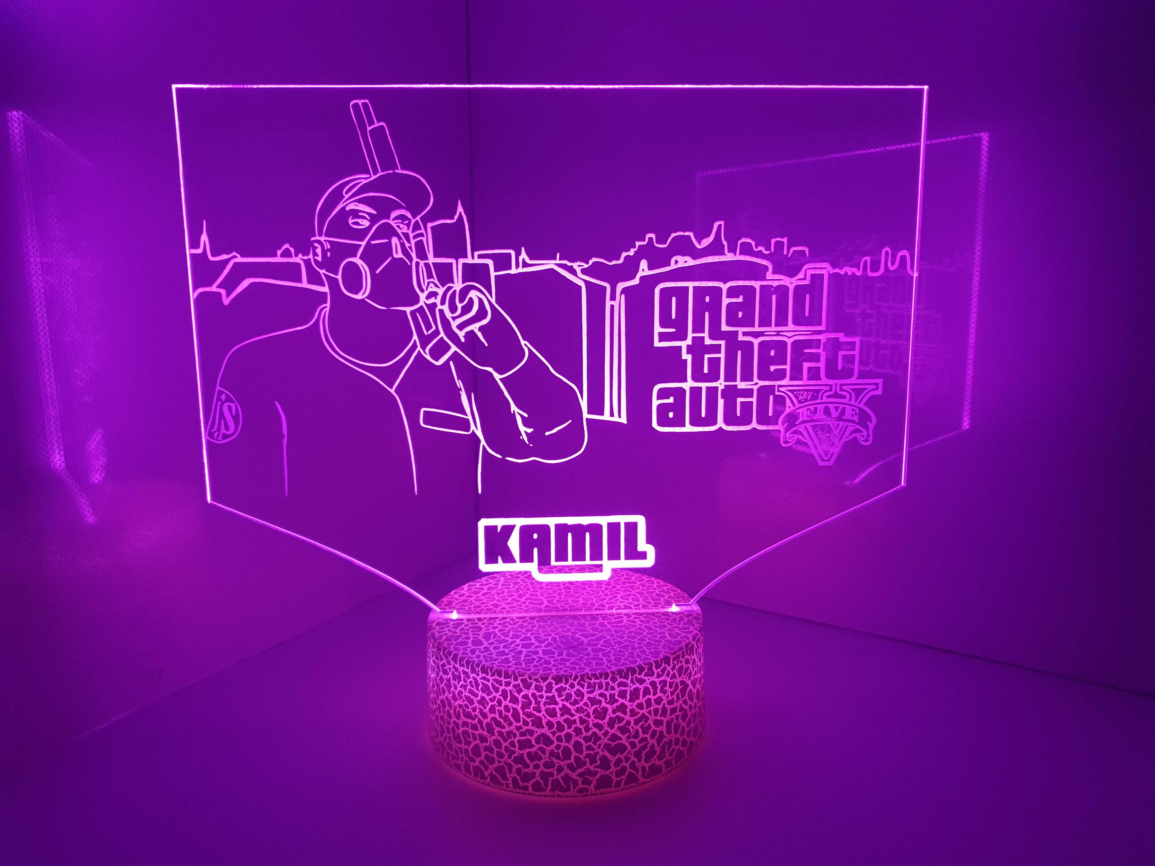Grand Theft Auto 5 GTA V Lampka nocna LED dla gracza dziecka prezent