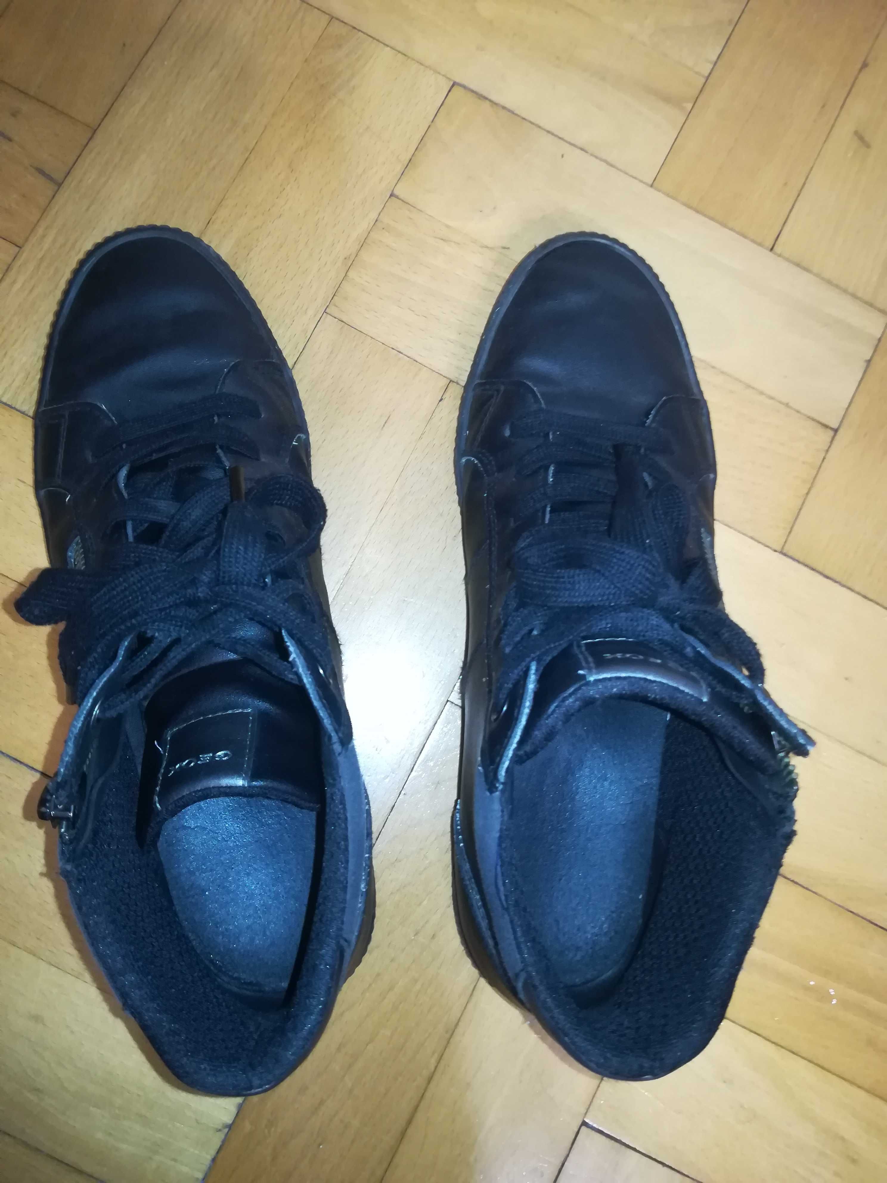 Geox Sneakersy czarne botki