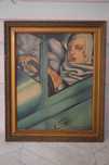 TAMARA De Łempicka - Kobieta w Bugatti - Art Deco - Stary Obraz Olejny