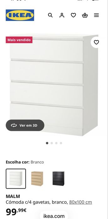 Comoda branca Ikea