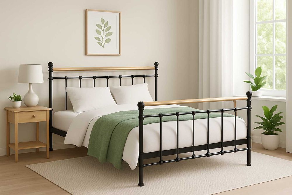 Łóżko Metalowe Kute Ręcznie 160x200–Solidne, Stylowe –POLSKA PRODUKCJA