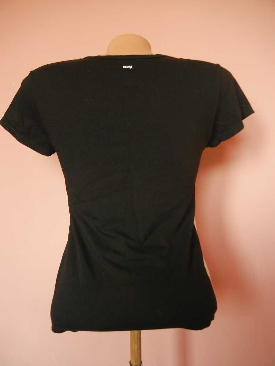T-shirt damski czarno-biały KEY damski rozmiar L nowy