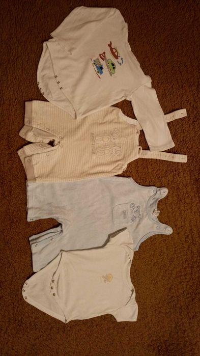 Ubranka body spodnie śpiochy r około 62