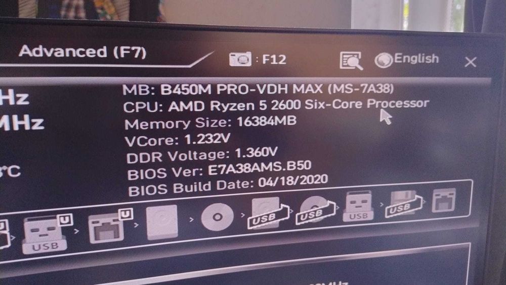 Ryzen 5 2600, 16gb RAM, MSI B450M