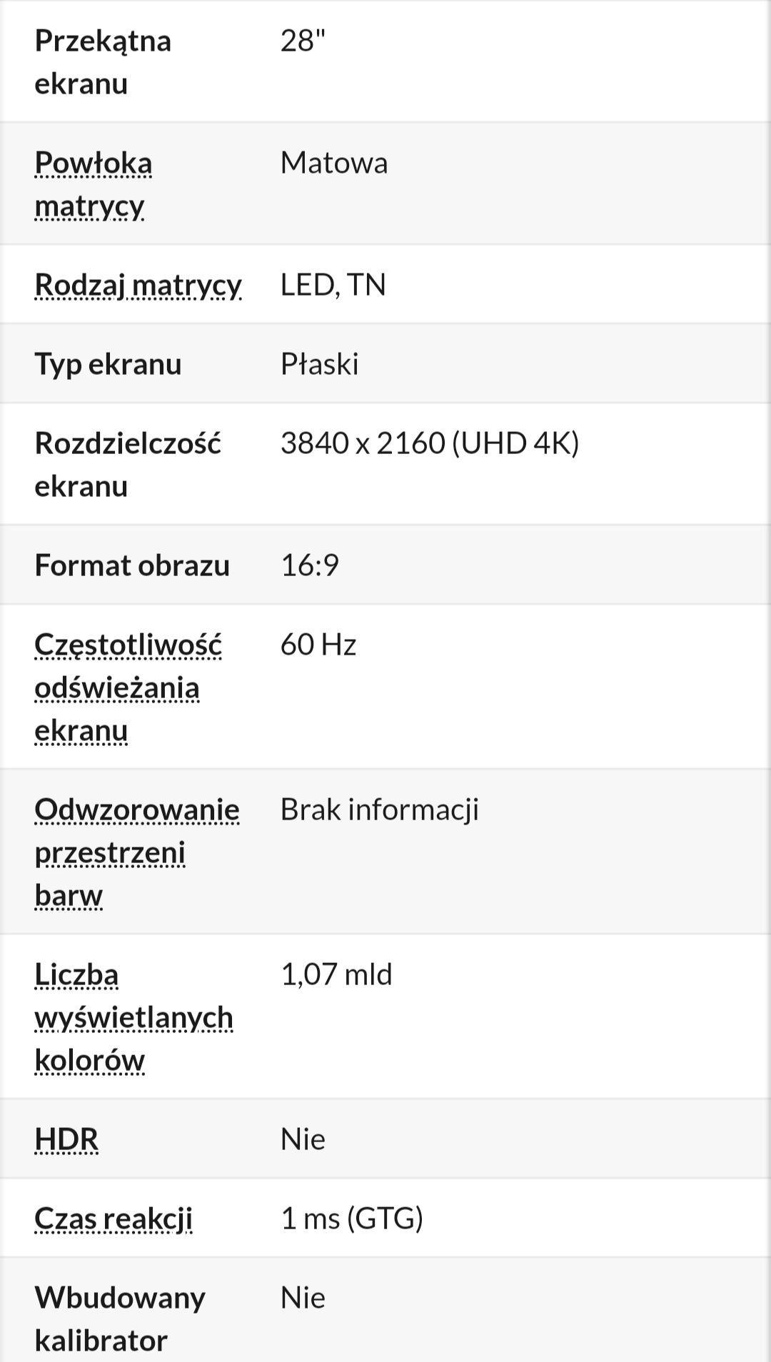 Monitor dla graczy SAMSUNG 4K 28" LU28E570DSL/EN