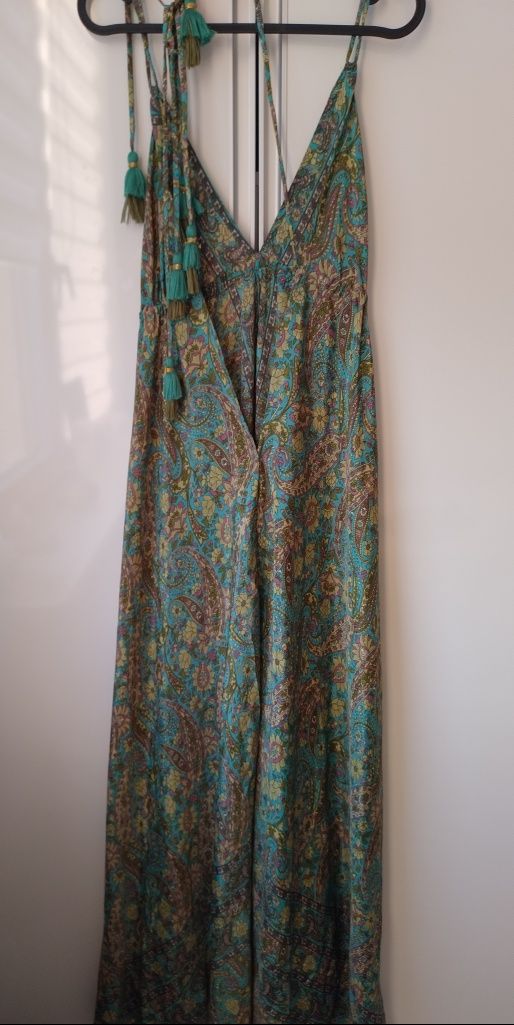 Długa sukienka maxi boho jedwab letnia plażowa One Size