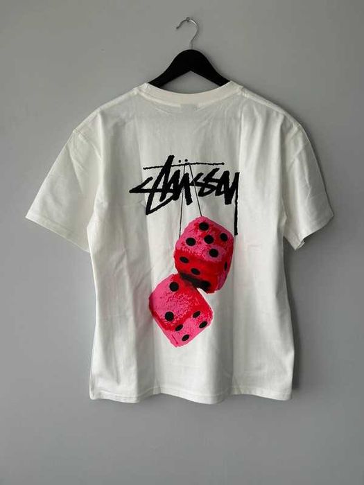 Koszulka Stussy, rozmiar M, nadruk z kostkami do gry