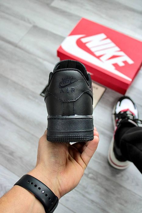 Мужские кроссовки Nike Air Force 1 Low Black Найк Аір Форс 1