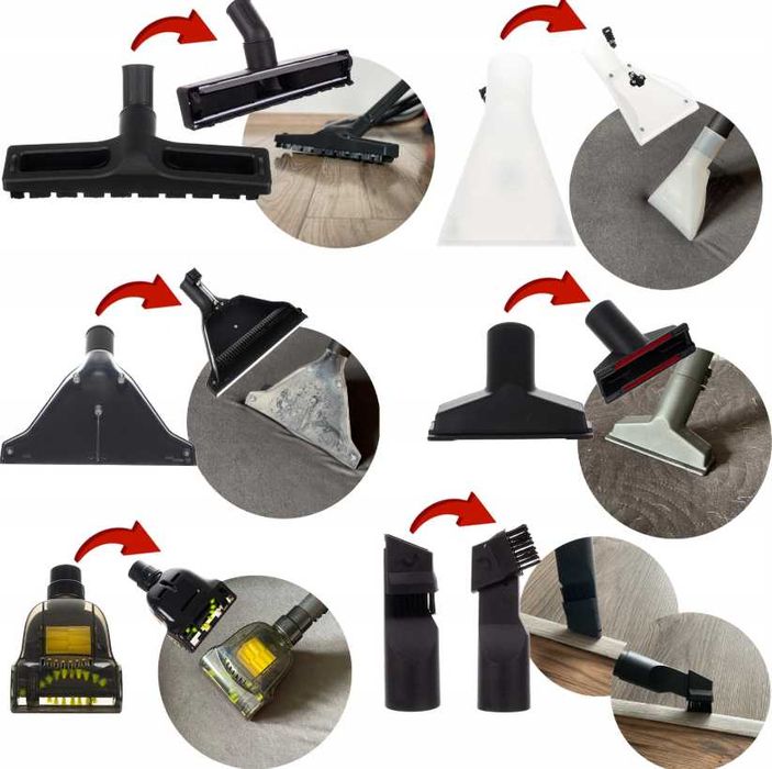 Odkurzacz Piorący do Tapicerki Dywanów Przemysłowy Zestaw XL (OKAZJA)